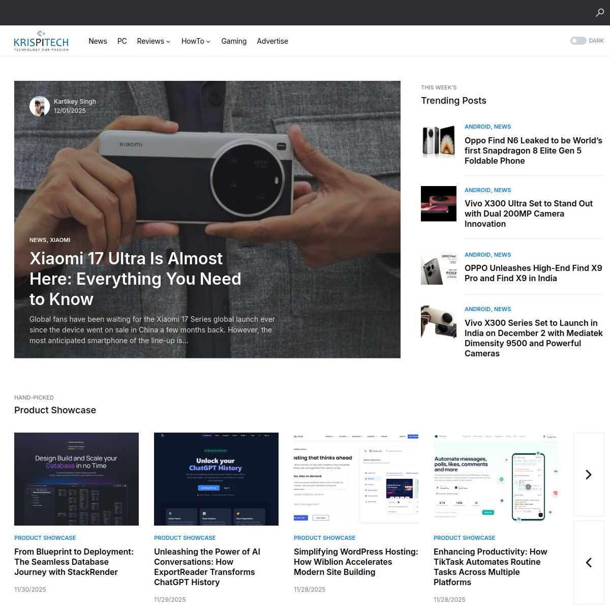 KrispiTech - Content Website